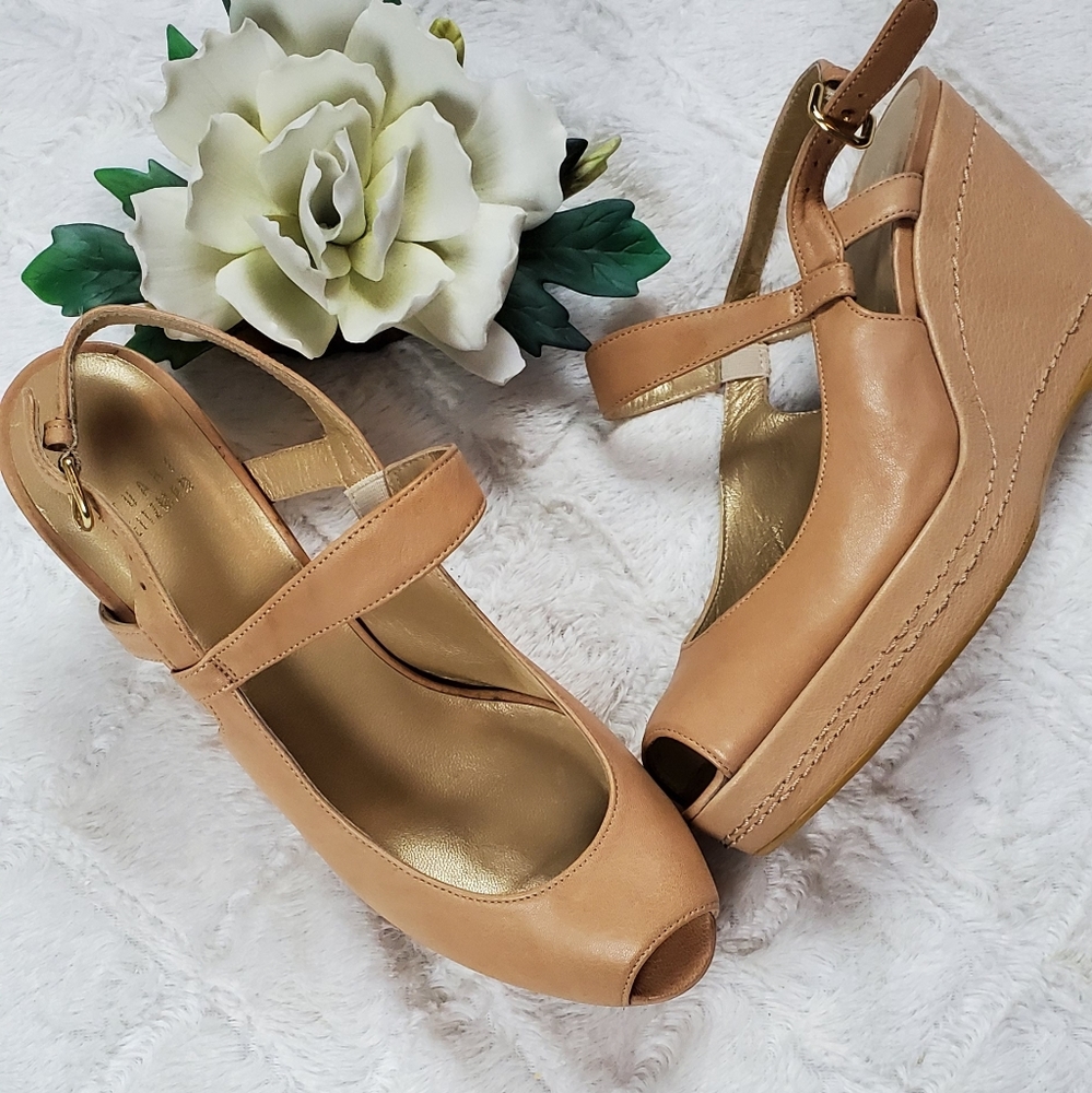 Stuart Weitzman Wedge Mary Jane  Nude  Wedges